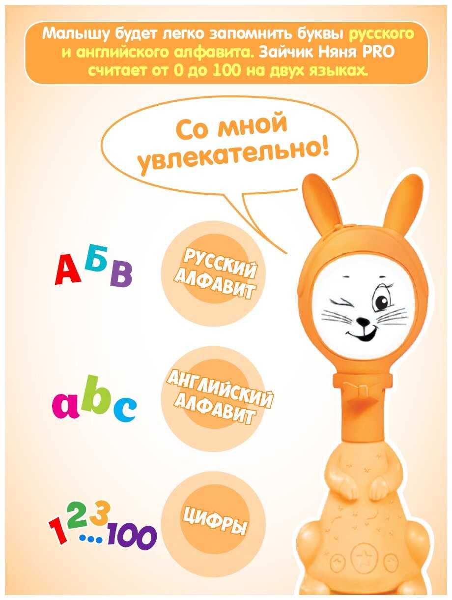 Интерактивная развивающая игрушка BertToys Зайчик Няня PRO фотография 10