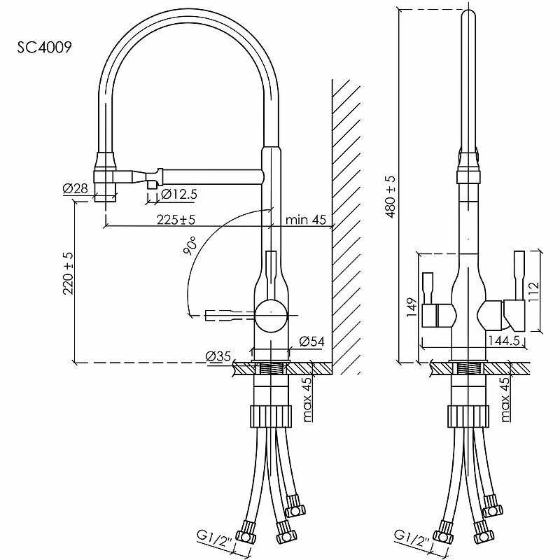 Смеситель для кухни Sancos Garda с подключением фильтра (SC4009CH) фотография 1