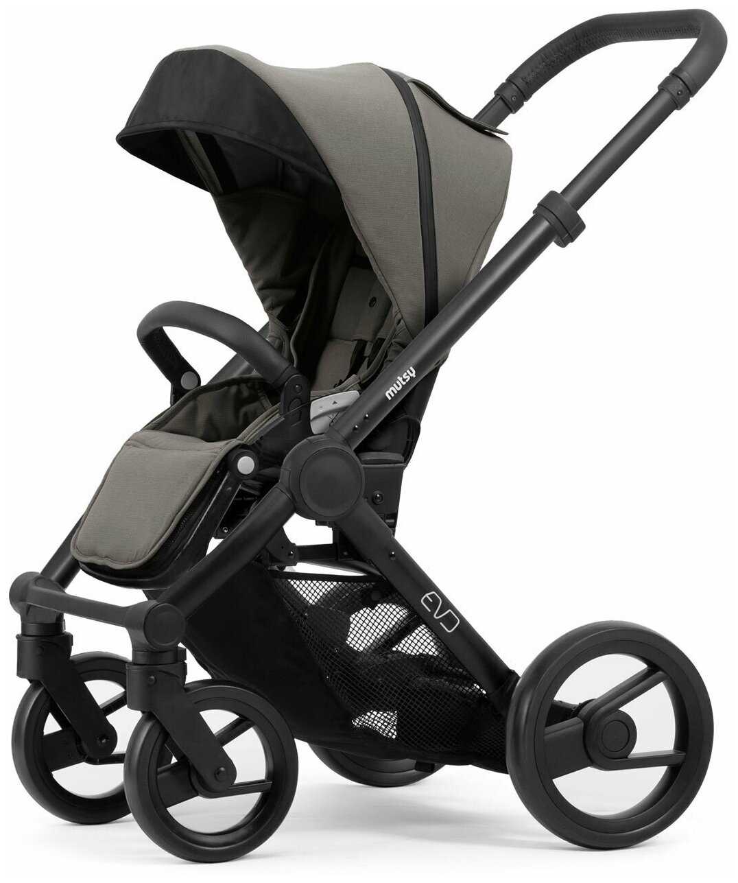 Коляска 2в1 Mutsy Evo Bold Warm grey на шасси Grey grip black фотография 2