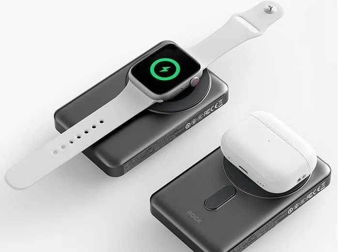 Внешний аккумулятор ROCK P50 (5-in-1 PD20W Magnetic Wireless Power Bank 10000mAh) фотография 3