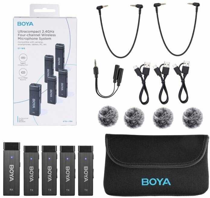 Беспроводная микрофонная система BOYA BY-W4 фотография 4