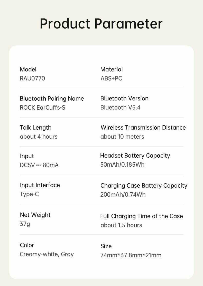 Беспроводные наушники Xiaomi Rock Sound EarCuffs S TWS Earphone фотография 13