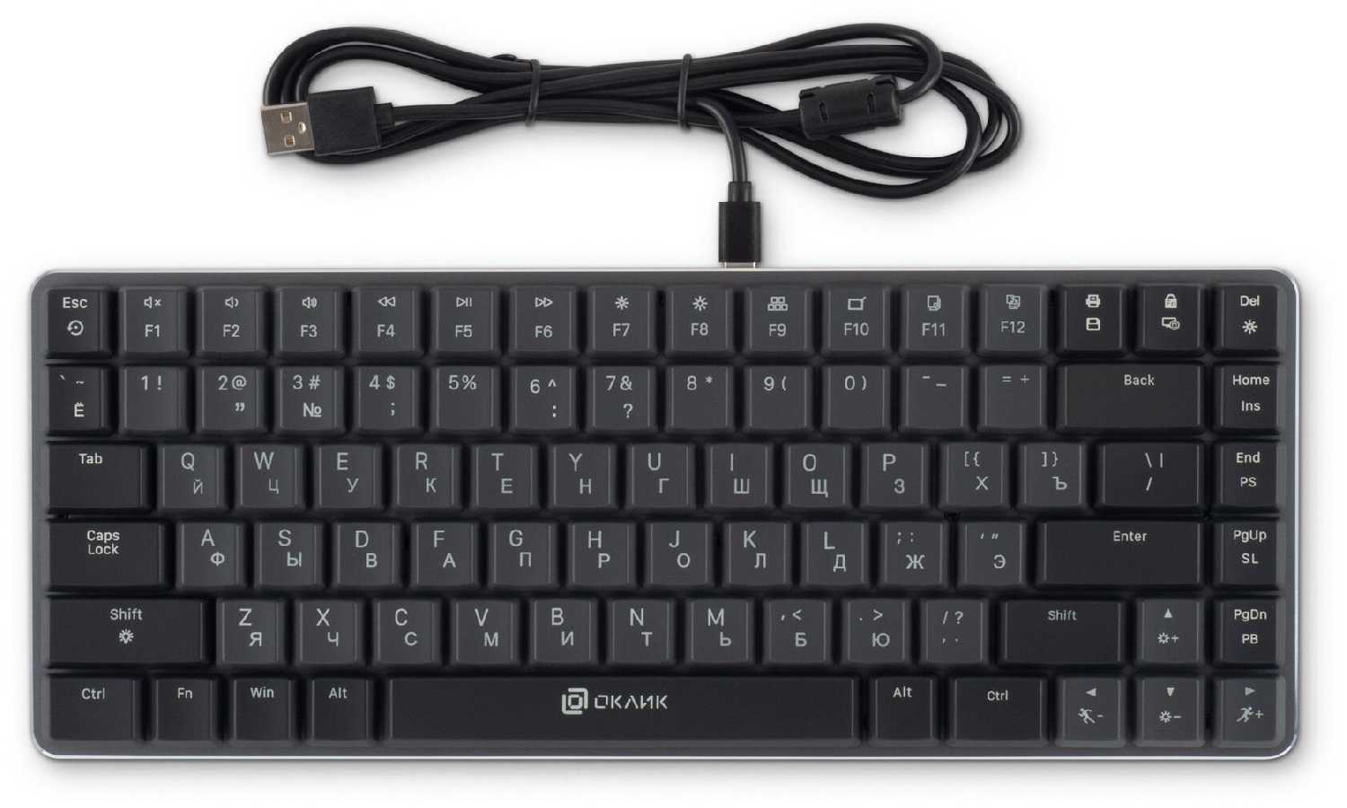 Клавиатура Оклик K615X механическая USB Multimedia for gamer LED (1934413) фотография 3