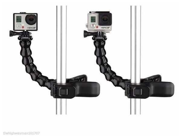 Гибкое шарнирное крепление Telesin Gooseneck с прищепкой Jaws Flex Clamp фотография 14