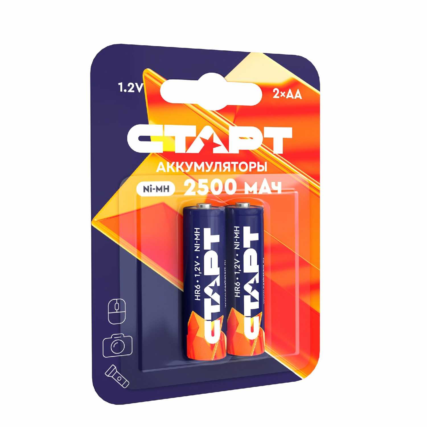 Аккумуляторные батарейки Старт HR6 AA 2700mAh Ni-MH (BL2) фотография 6