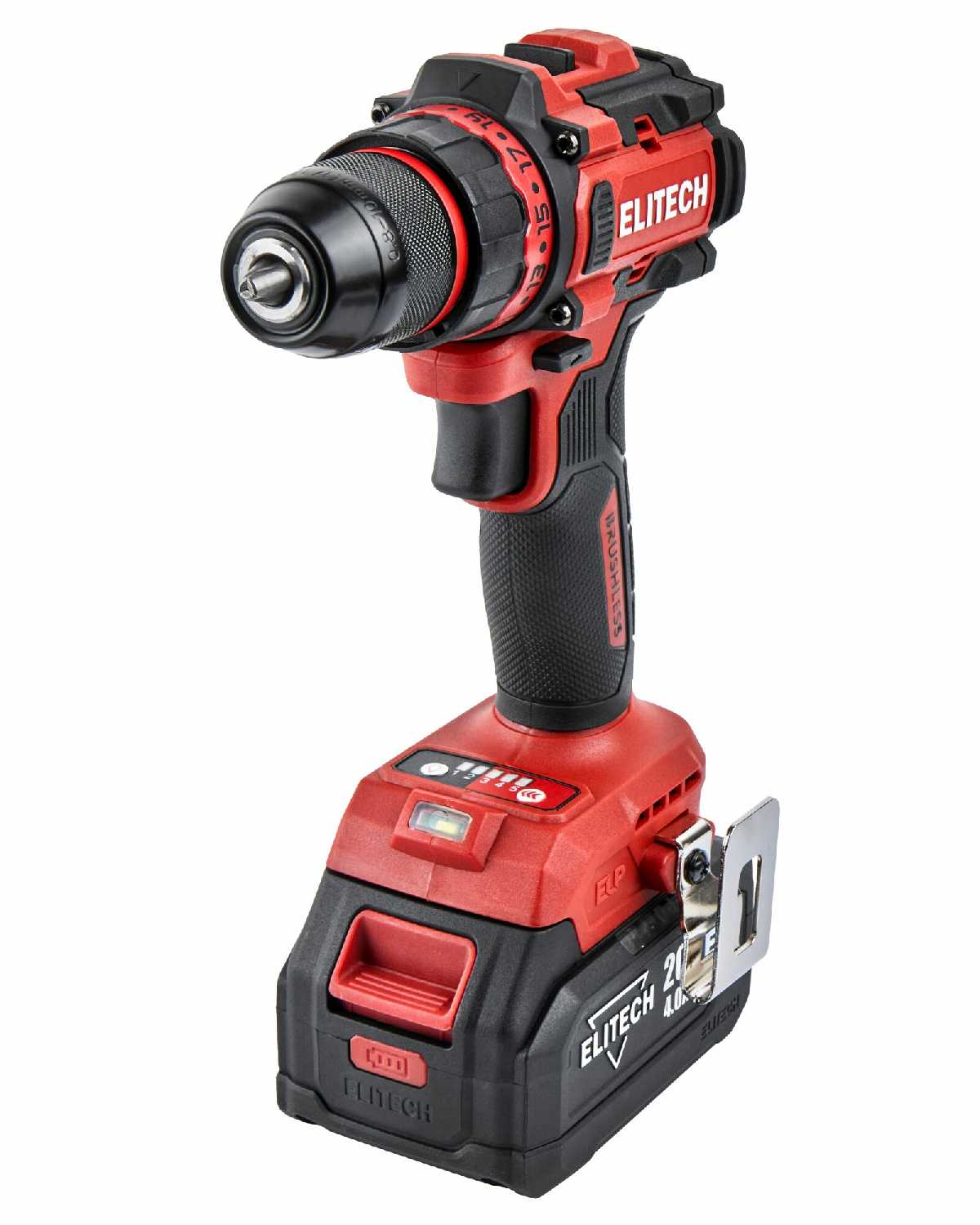 Аккумуляторная дрель-шуруповерт ELITECH ДА 20БЛ2 [20В, 50 Нм, BL мотор, 2,0 Ач, 4,0 Ач] фотография 6