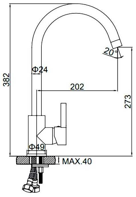 Смеситель для раковины Ledeme L4299B фотография 15