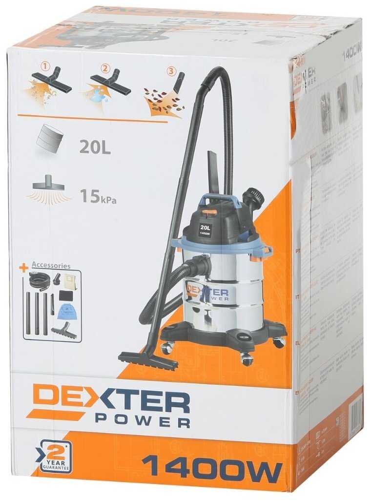 Строительный пылесос DEXTER Power 20 л фотография 8