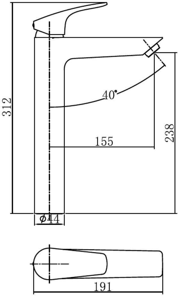 Смеситель для ванны Aquanet Static (AF330-11B) фотография 2