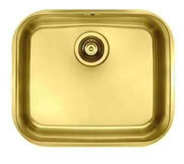 Мойка ALVEUS VARIANT 10 MONARCH GOLD 480X400X180 в комплекте с выпуском без сифона фотография 3