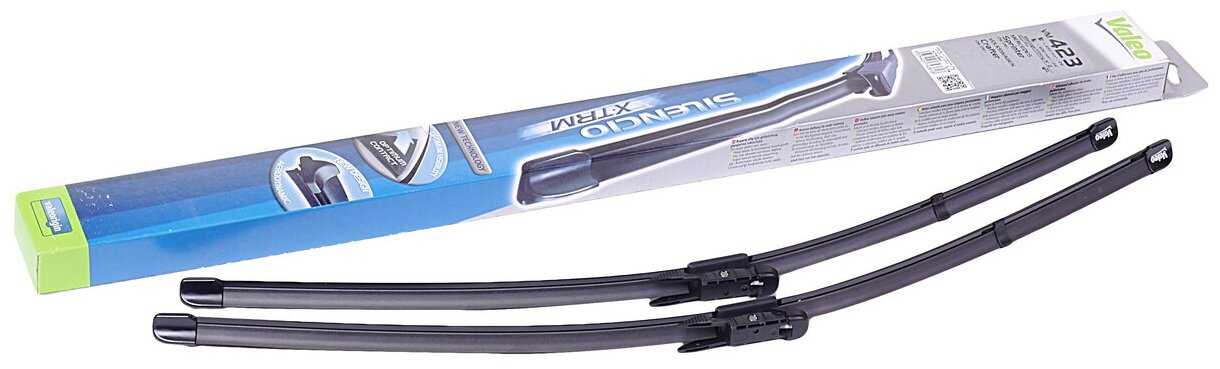 Щетка стеклоочистителя бескаркасная Valeo Silencio Flat Blade Set VM423, 2 шт.
