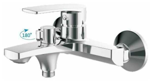 Смеситель для ванны Haiba HB60587 с коротким изливом, хром фотография 1
