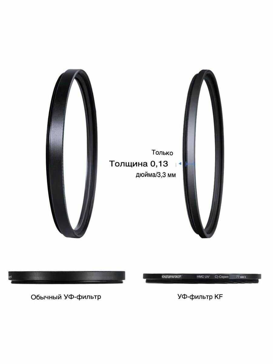 Ультрафиолетовый светофильтр K&F Concept Blue-Coated HMC UV (58 mm)
