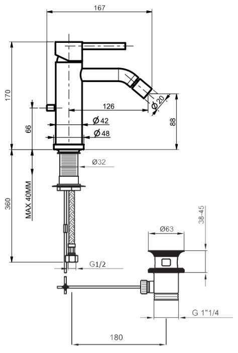 Смеситель Webert EL840102 фотография 1