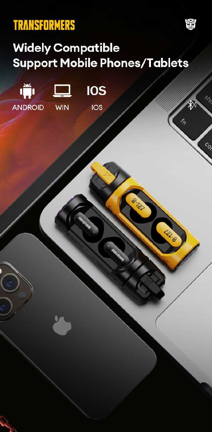 Беспроводные наушники Monster TF-T11 Bumblebee TWS Bluetooth 5.4 (TF-T11) фотография 8