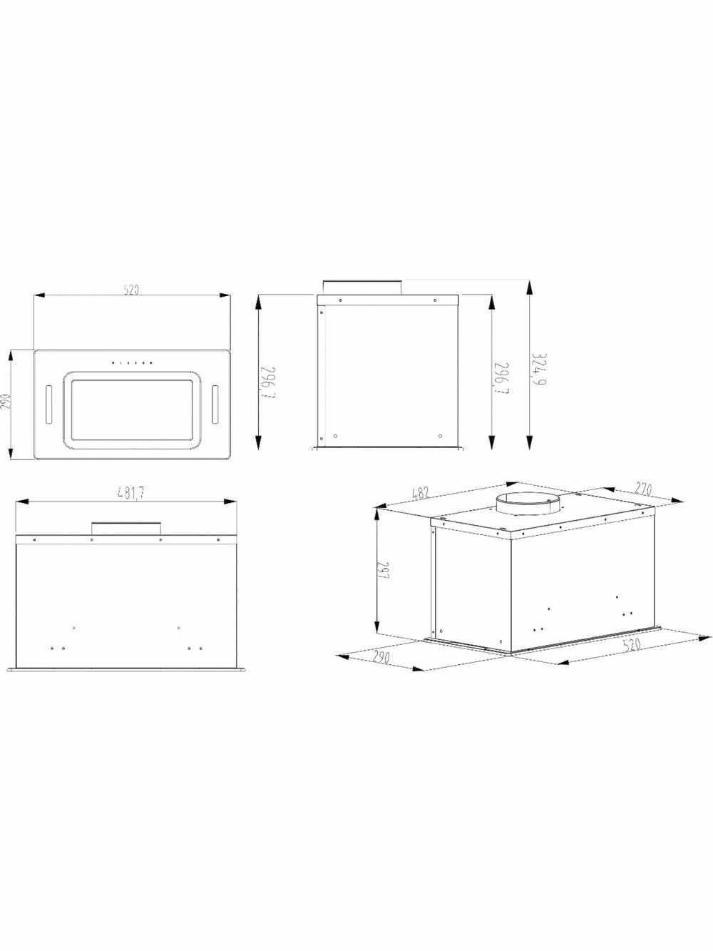 Полновстраиваемая вытяжка Evelux Arvid 60 фотография 6