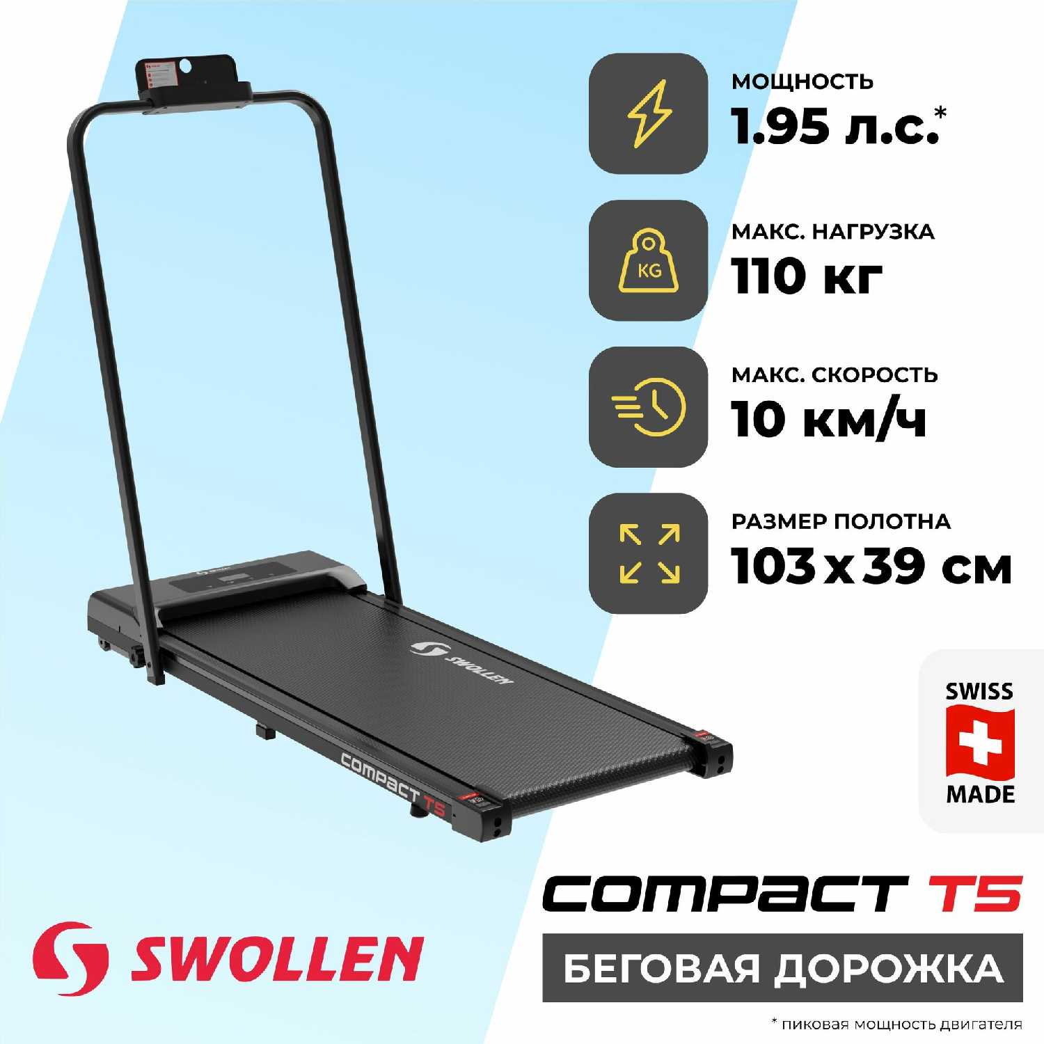 Беговая дорожка SWOLLEN Compact T3 фотография 29