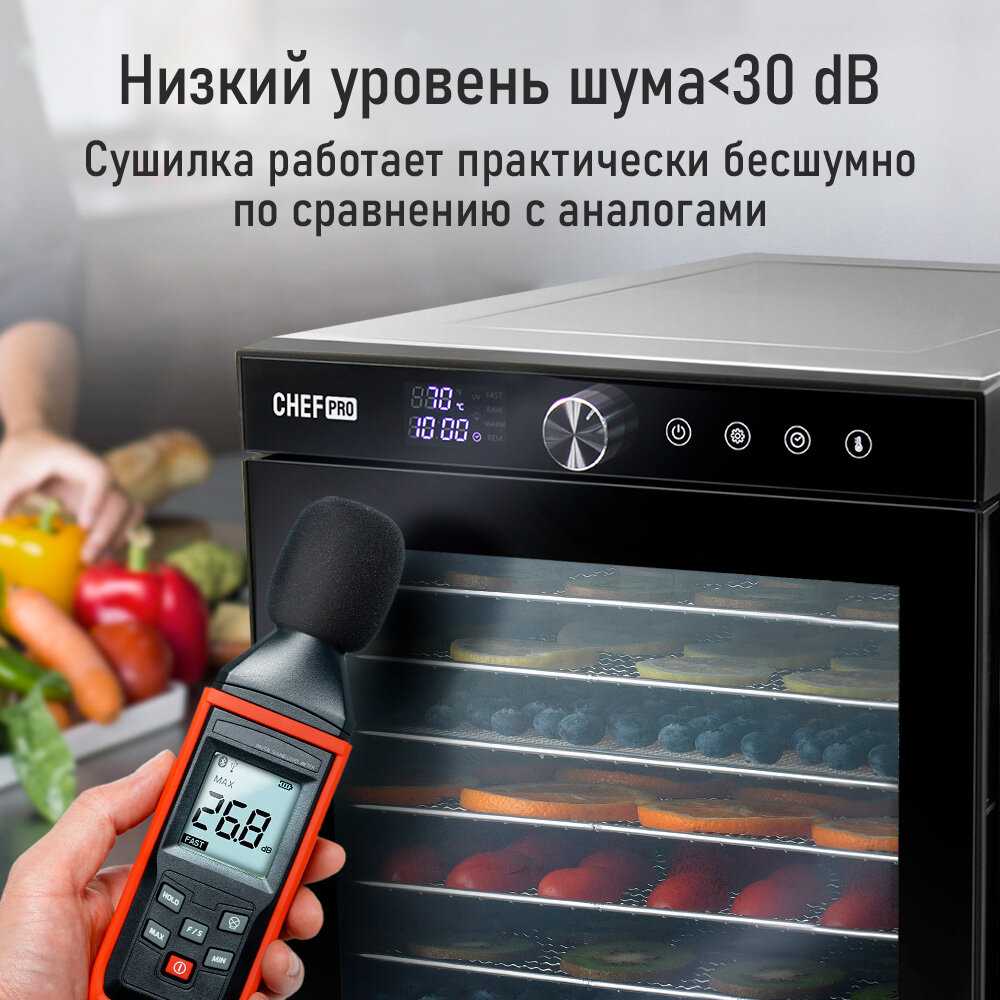 Сушилка для фруктов, овощей CHEF PRO Сушилка для фруктов и овощей (CF-FD805A) фотография 16
