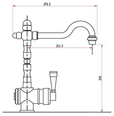 Смеситель для кухни (мойки) Seaman Barcelone SSL-5077 Aurora, рычажный фотография 1
