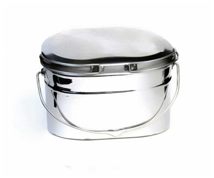 Котелок низкий 3,3 л крышка с ручками фотография 26