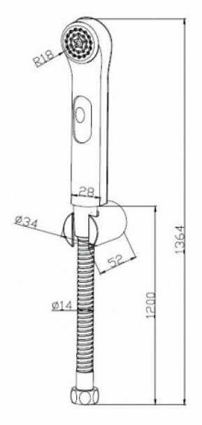 Гигиенический душ Bravat D9122CP-RUS, хром фотография 1
