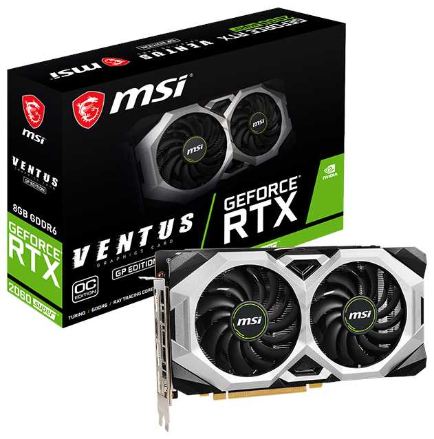 Видеокарта MSI GeForce RTX 2060 SUPER VENTUS GP OC 8GB