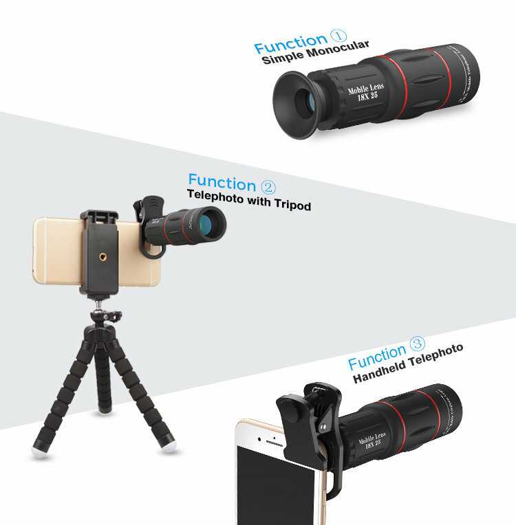 Комплект объективов Apexel 18x Telephoto 5-in-1 Kit (APL-T18XBZJ5) фотография 6