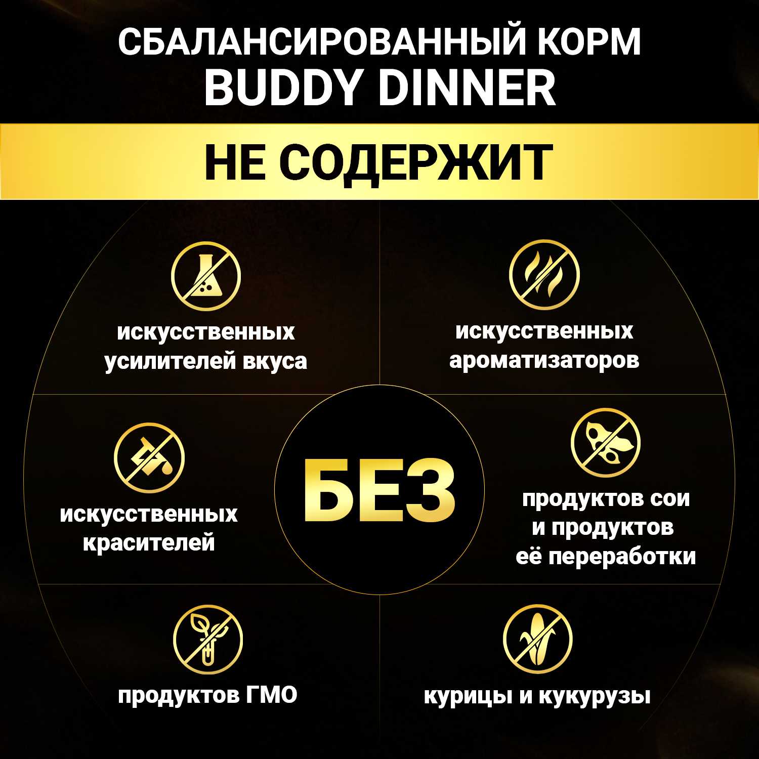 Корм сухой для собак всех пород BUDDY DINNER Премиум класса Gold Line фотография 15