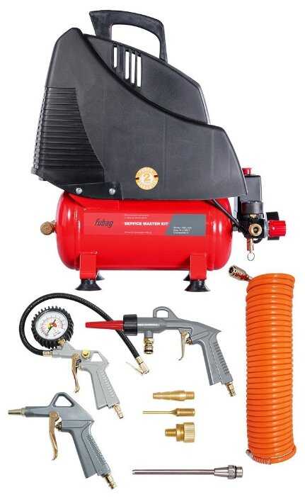Компрессор безмасляный Fubag Service Master Kit + 6 предметов, 6 л, 1.1 кВт