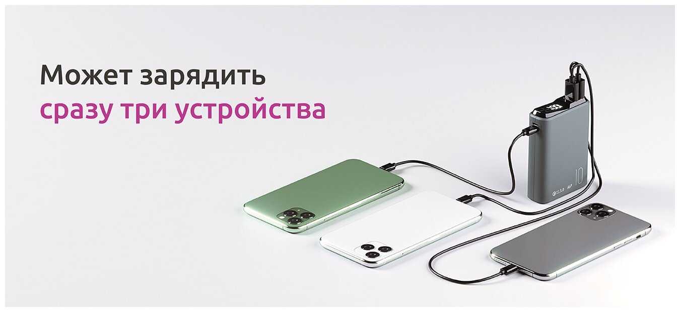 Внешний аккумулятор Olmio QS-10 22.5W 10000 mAh мурена фотография 7
