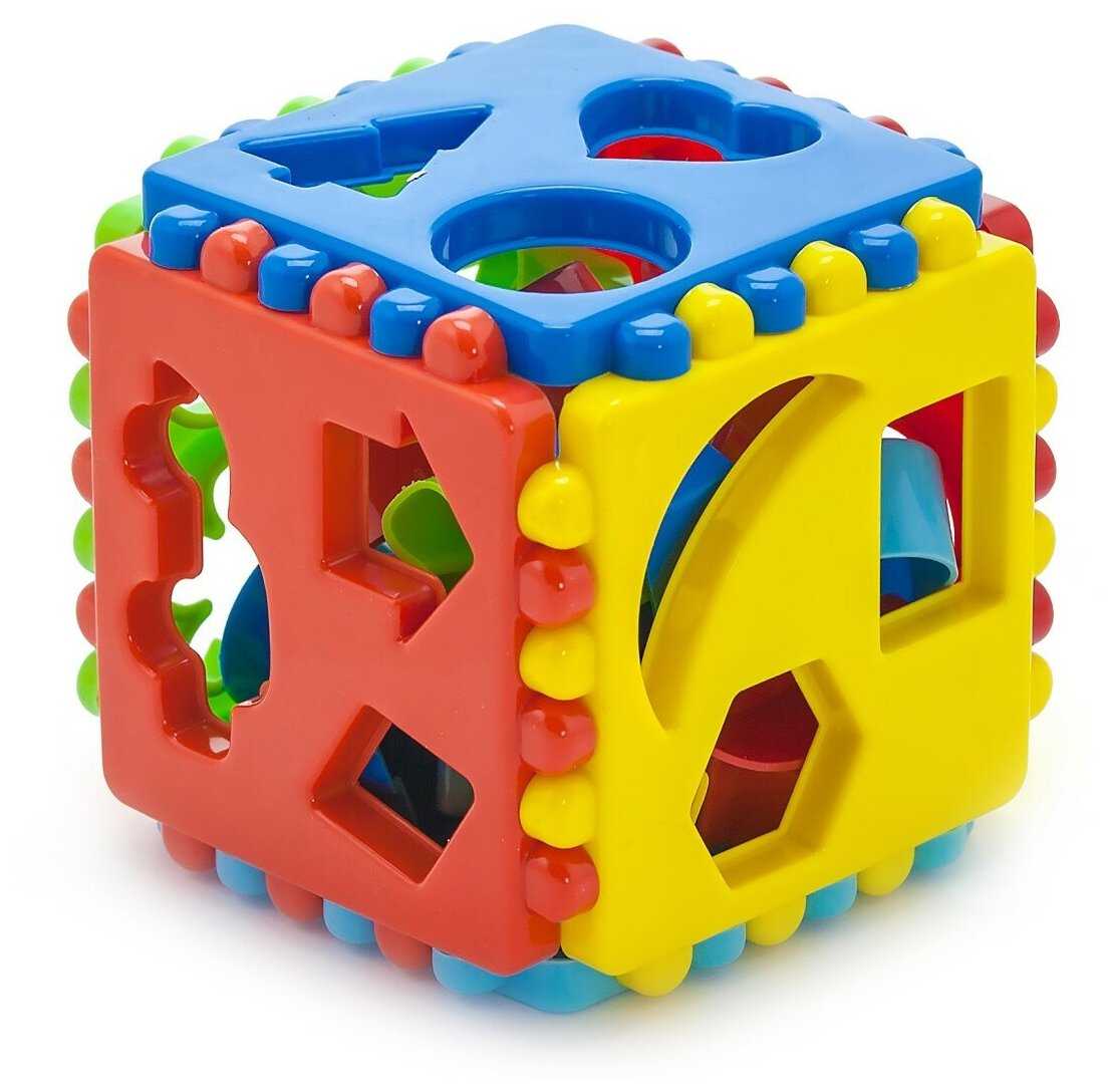Развивающая игрушка Karolina toys Каталка Колесо, Кубик логический малый, Пирамида малая фотография 13