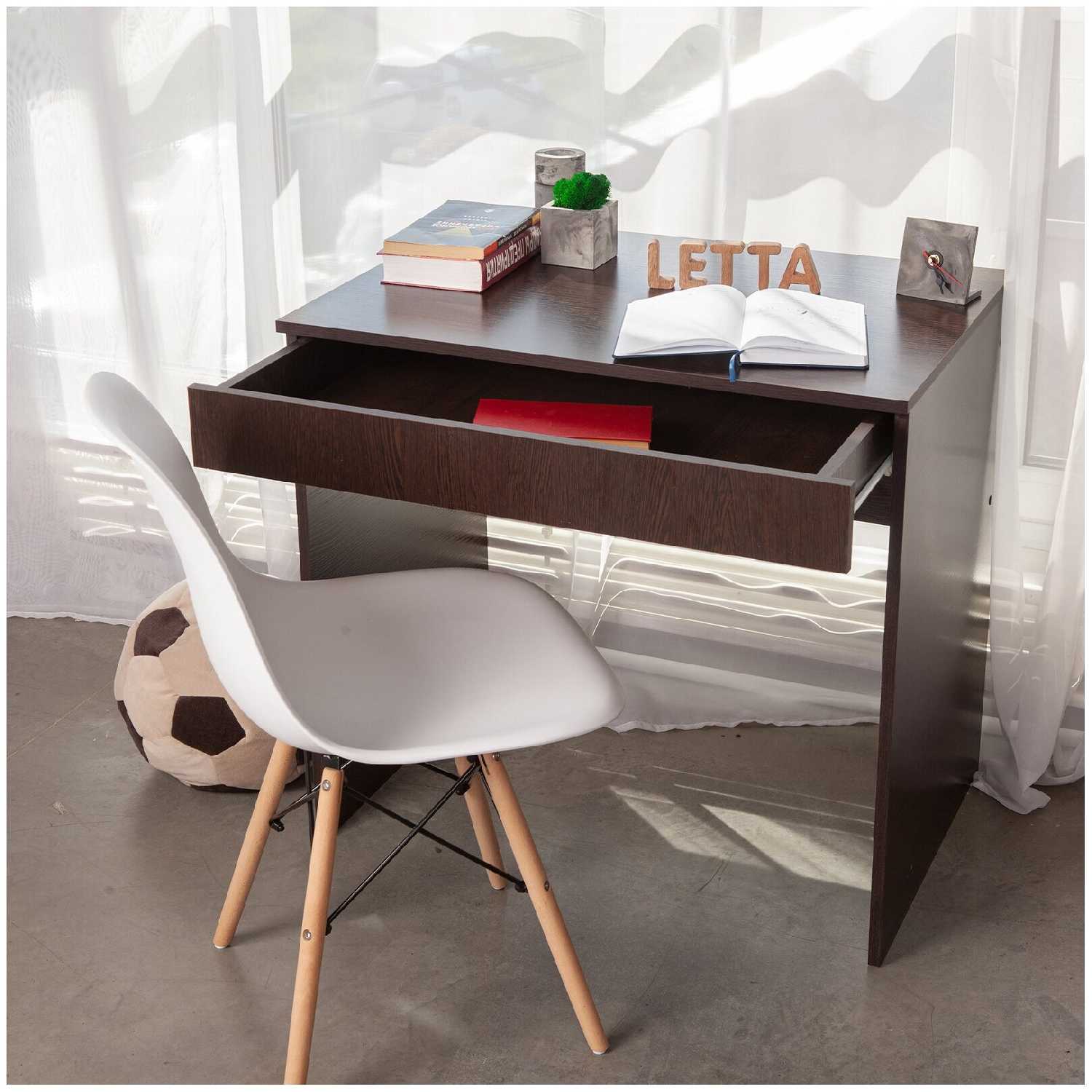 Стол письменный компьютерный рабочий Рейн Венге 750х750х520