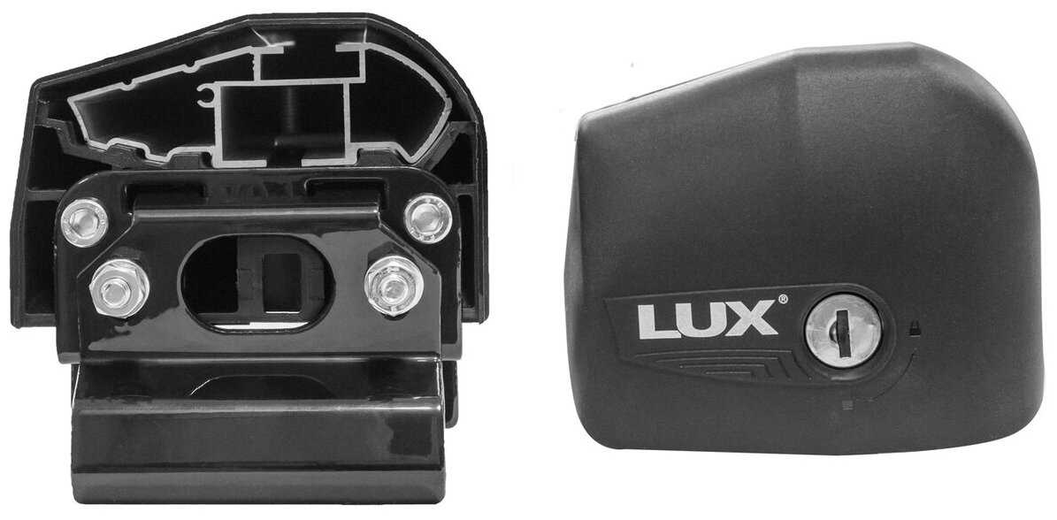Багажник на Suzuki SX4 2013-, на интегрированные рейлинги, Lux Bridge, черные дуги фотография 2