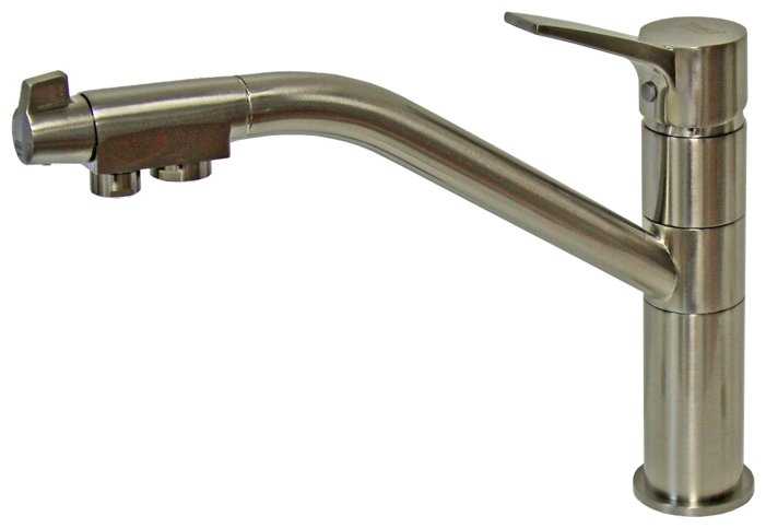 Смеситель для кухни (мойки) ZorG Sanitary ZR401KF Nickel, рычажный