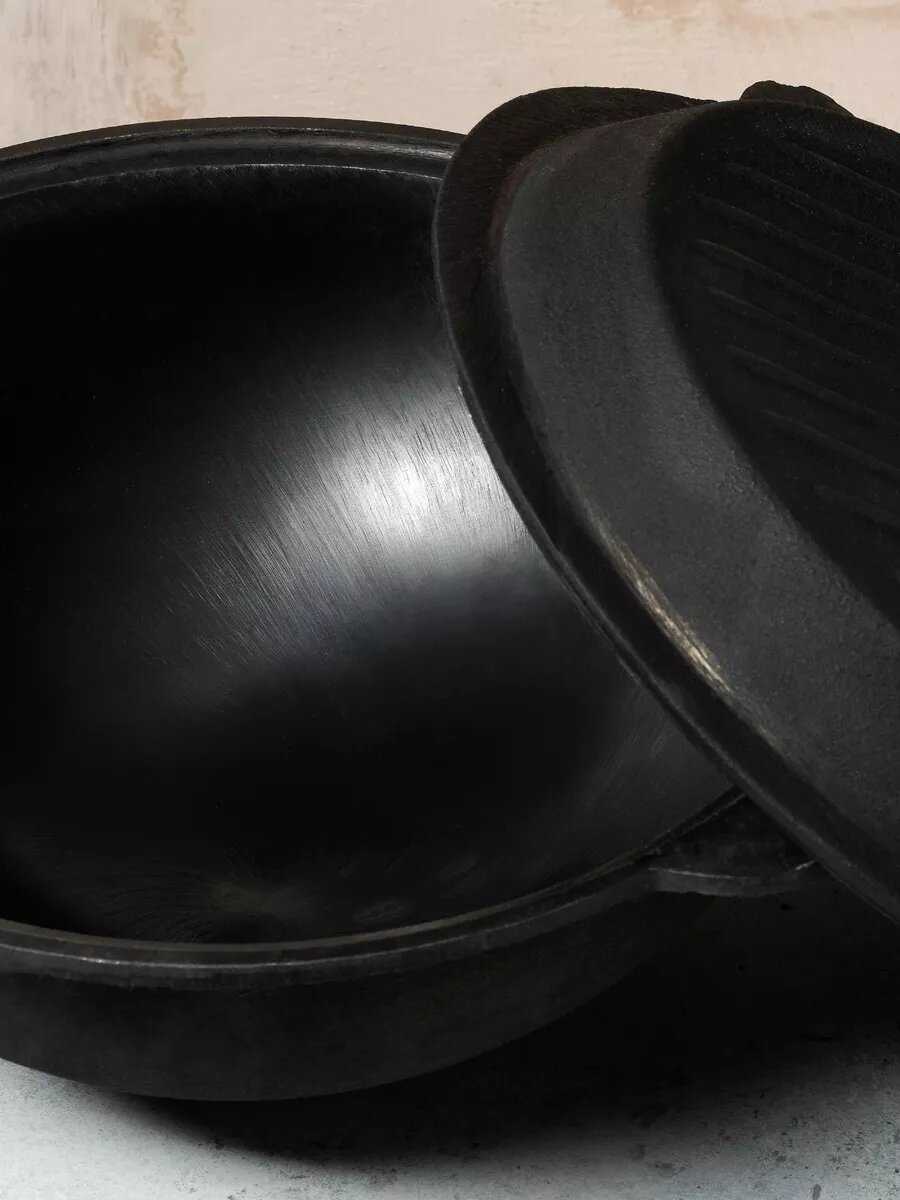 Казан Казан чугунный с крышкой (16 л) фотография 24