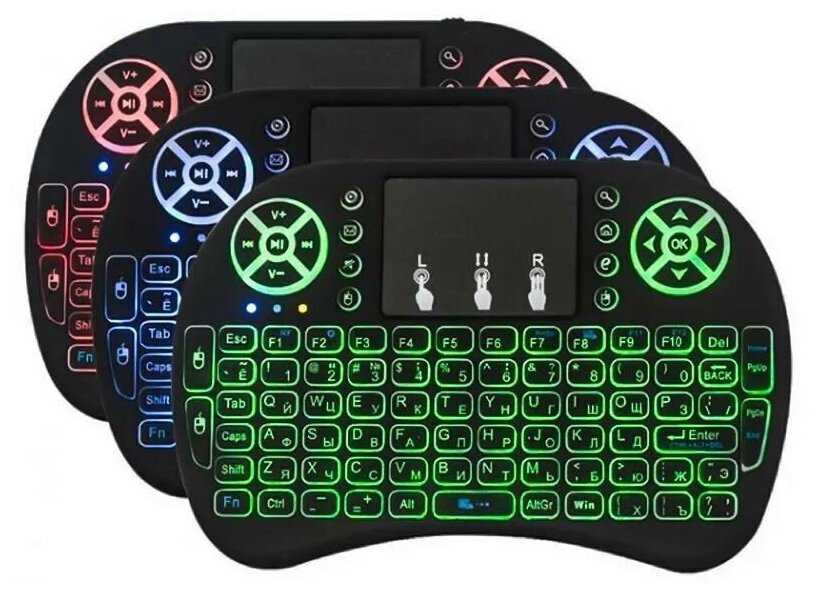 Мини клавиатура беспроводная Backlit с тачпадом фотография 7