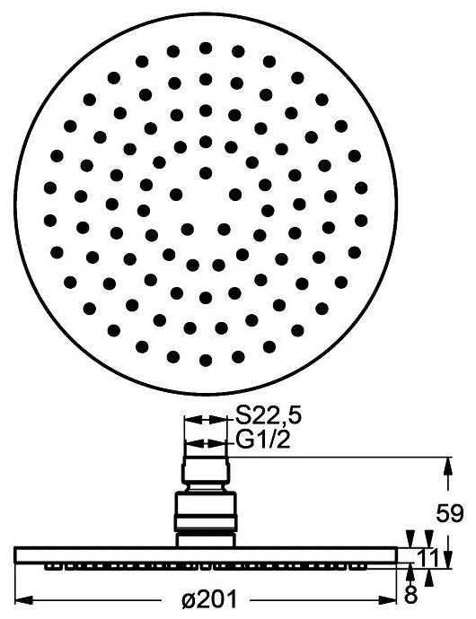 Верхний душ Ideal STANDARD IdealRain M1 B9442АА, хром фотография 1
