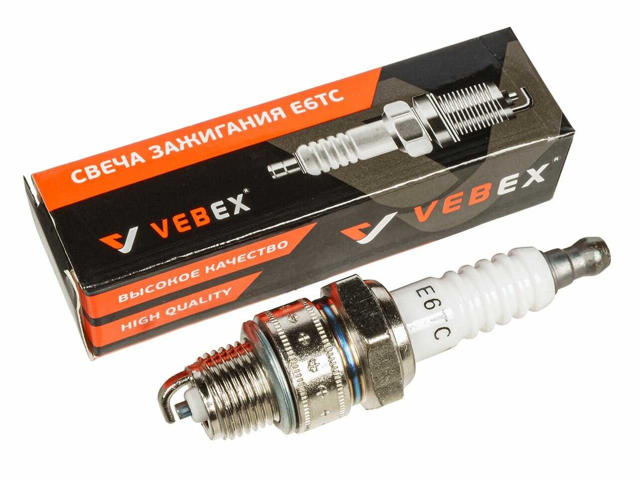 Свеча зажигания VEBEX E6TC (2шт) фотография 1