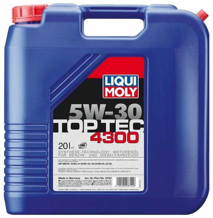 Синтетическое моторное масло LIQUI MOLY Top Tec 4300 5W-30 фотография 4
