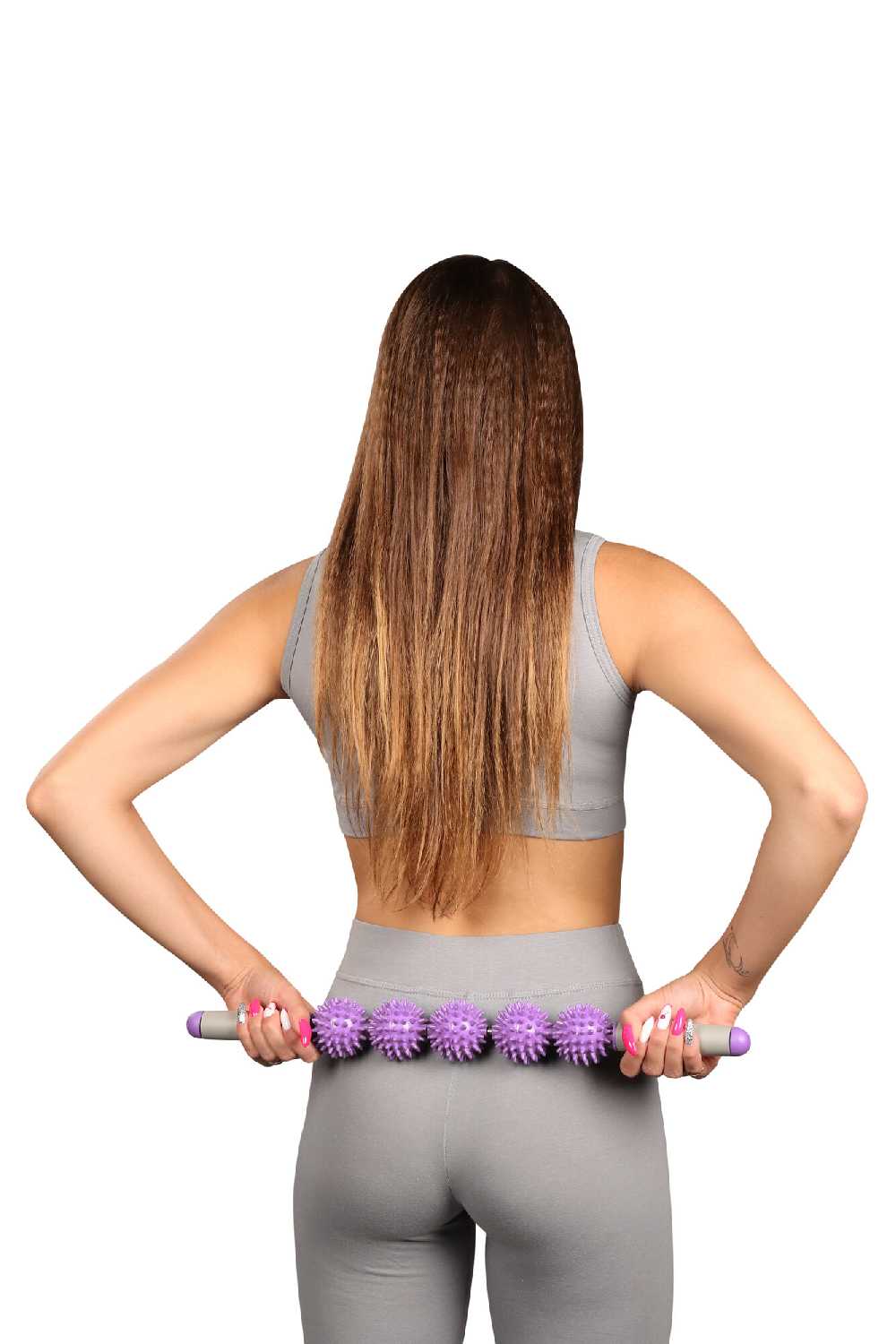 Роликовый ручной массажер для тела INDIGO Массажер (5 роликов) фотография 6