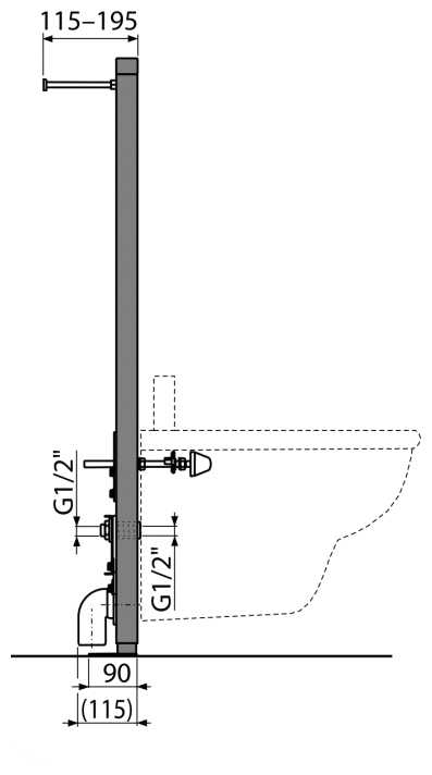 Рамная инсталляция Alcadrain Рамная инсталляция (A105/1120) фотография 2