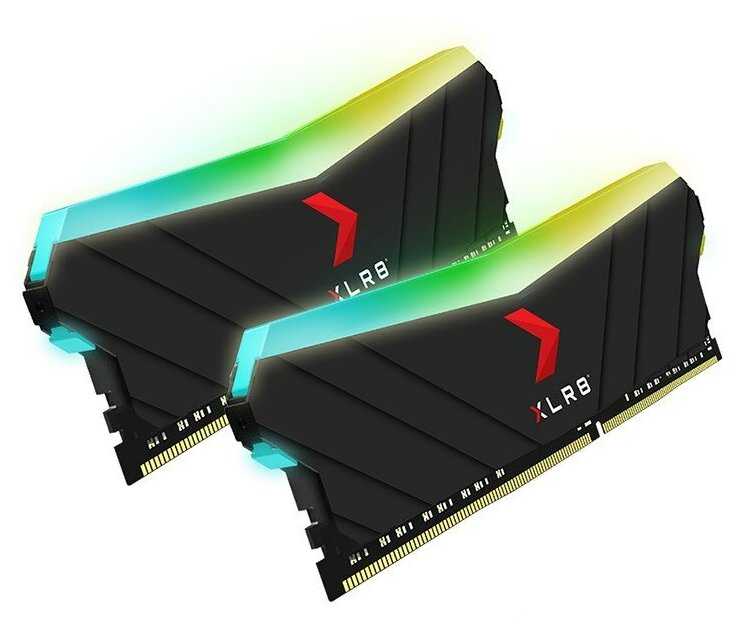 Оперативная память PNY 16 ГБ (8 ГБ x 2 шт.) DDR4 3200 МГц DIMM CL16 MD16GK2D4320016XRGB фотография 1