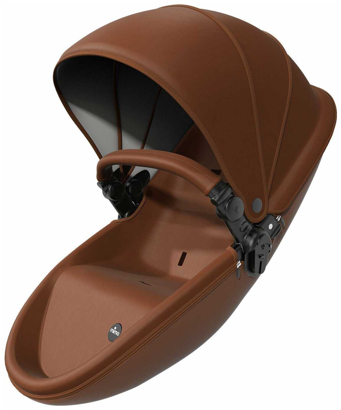 Коляска 2в1 Mima Xari Camel на серебристом шасси с матрасиками Sandy Beige фотография 8