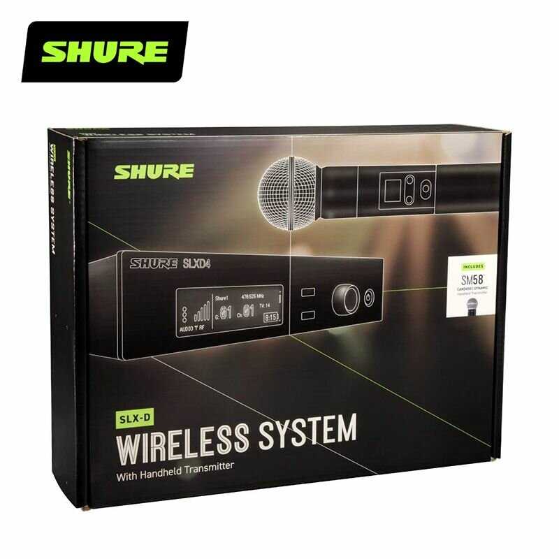 Профессиональный беспроводной динамический микрофон Shure SLXD24-BETA58A (1 перетащите 1) фотография 17