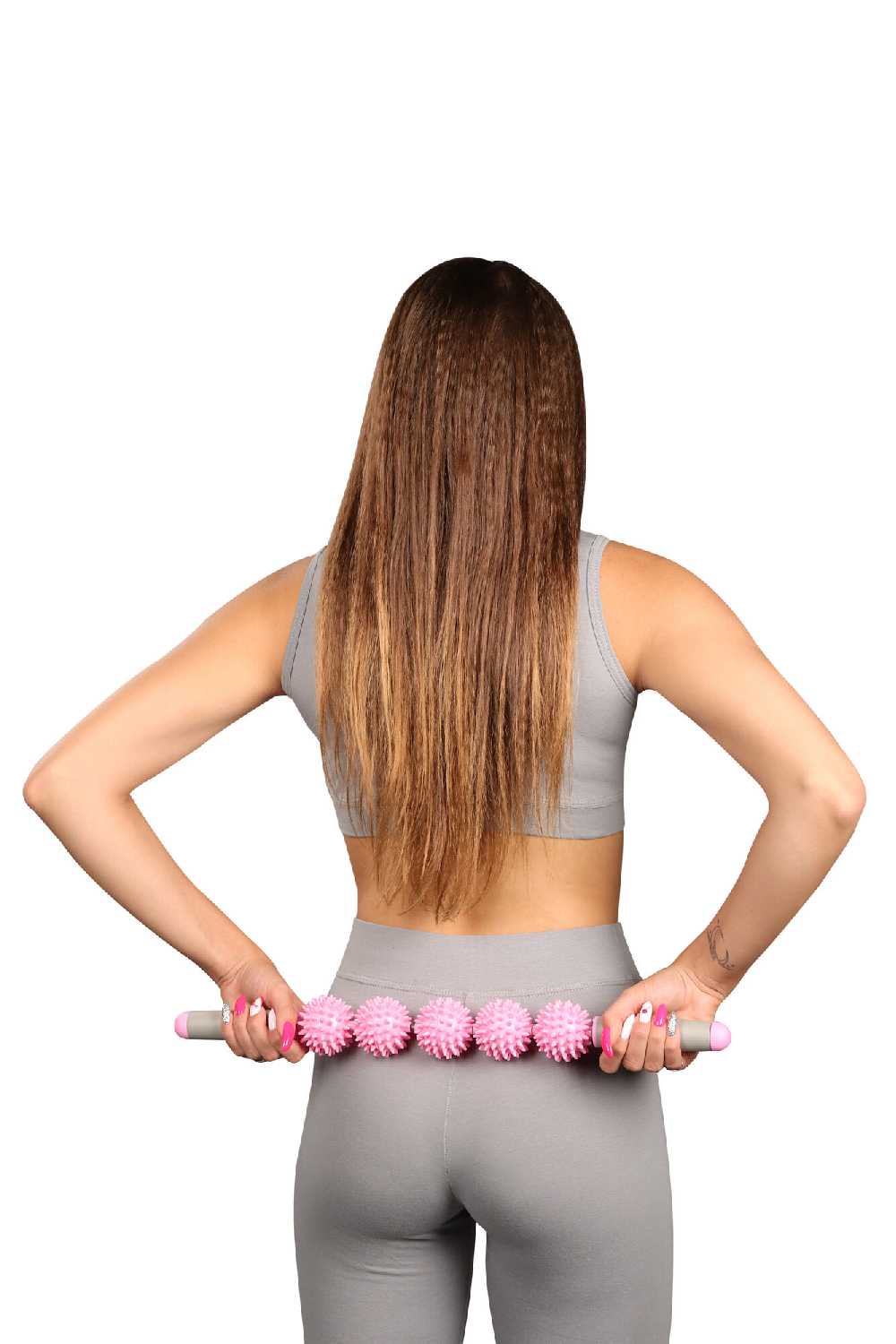 Роликовый ручной массажер для тела INDIGO Массажер (5 роликов) фотография 15