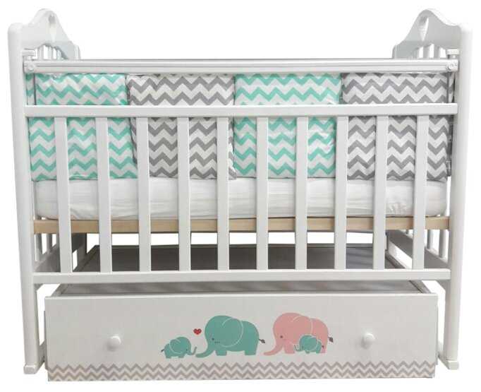 Кроватка byTWINZ Зайки, классическая, поперечный маятник