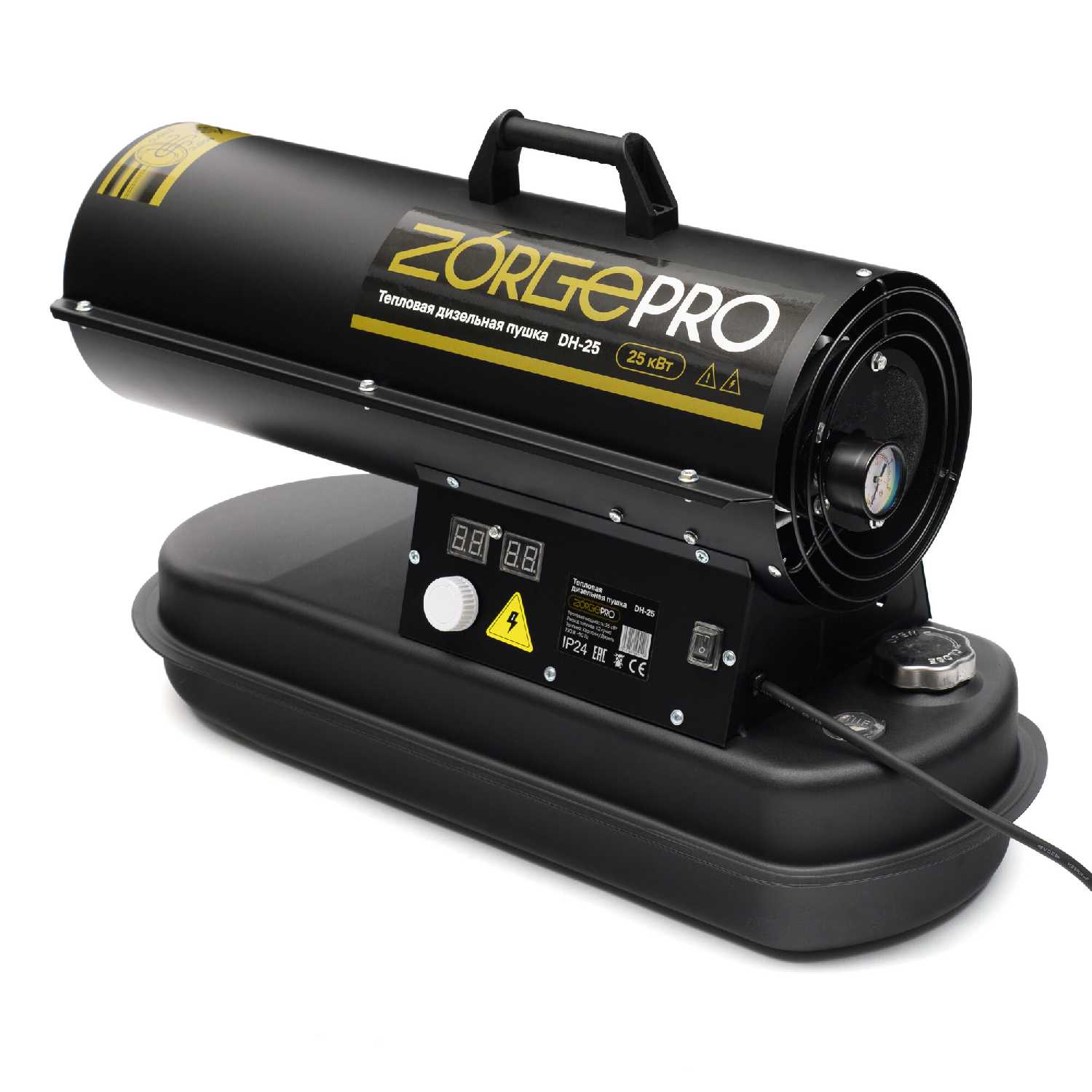 Дизельная тепловая пушка ZORGEPRO Тепловая пушка ZORGEPRO DH-25 (25000 Вт, 700 м3/час, 1.2 л/час, термостат) фотография 17