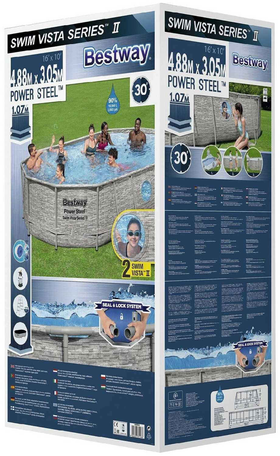 Каркасный бассейн Bestway Power Steel Swim Vista Series II фотография 15