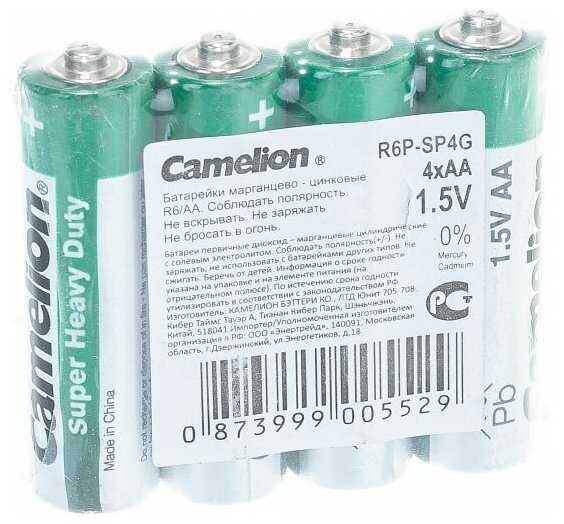 Camelion R 6 SR-4 (R6P-SP4G, батарейка,1.5В) (4 шт.)