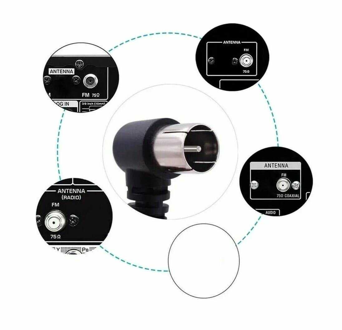 Антенны Без бренда Дипольная комнатная FM/AM антенна [60-108 МГц 75 Ом] фотография 8